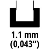 Einhell Ersatzschwert 4501753, für Akku-Kettensäge GE-LC 18 Li, Sägeschwert 25cm, 1,1mm
