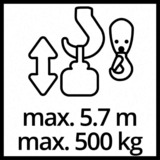 Einhell Seilhebezug TC-EH 500, Seilwinde rot, 800 Watt