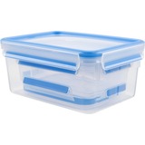 Emsa CLIP & CLOSE Frischhaltedosen-Set transparent/blau, 0,55 Liter, 1,0 Liter, 2,3 Liter