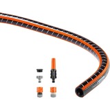 GARDENA Comfort FLEX Schlauch-Set 13mm (1/2") schwarz/orange, 20 Meter, mit Anschlüssen