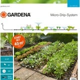 GARDENA Start-Set Pflanzflächen, Tropfsystem schwarz, für 40m² Blumen- oder Gemüsebeet