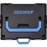 GEDORE L-BOXX 136, leer, mit Frontgriff, Werkzeugkiste schwarz/blau, spritzwassergeschützt