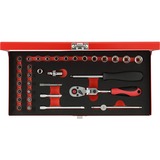 GEDORE Red Steckschlüssel-Satz 1/4", 33-teilig rot, mit Umschalt-Knarre, SW 4mm - 13mm