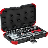 GEDORE Red Steckschlüssel-Satz 3/8", 26-teilig rot/schwarz, mit Umschalt-Knarre, SW 6mm - 24mm