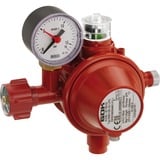GOK Gasdruckregler EN61-DS 1,5kg/h SBS, Regulierventil rot, mit Manometer