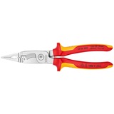 KNIPEX Elektro-Installationszange VDE 13 86 200 schlanke Bauform, geschraubtes Gelenk, VDE-geprüft