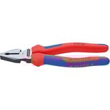 KNIPEX Kraft-Kombizange 02 02 200  blau, Mit Greifzonen für Flach- und Rundmaterial