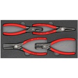 KNIPEX Zangen-Set "SRZ 2" 002001V09 rot/schwarz, präzise zugeschnittene Schaumstoffeinlage