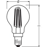 LEDVANCE OSRAM LED BASE FILAMENT CLP 40 4W/840 E14 M3, LED-Lampe Dreierpack, ersetzt 40 Watt, Filament