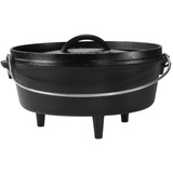 Lodge Camp Dutch Oven L10CO3, flach, Topf schwarz, mit Füßen