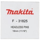 Makita Stifte F-31825, für Pintacker, 0,6 x 18mm, Nagel 10.000 Stück