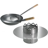 Moesta WOK'N BBQ Komplettpaket, für 67cm Kugelgrill edelstahl/holz, 3-teilig
