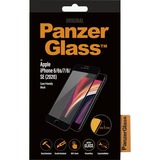 PanzerGlass Displayschutz, Schutzfolie schwarz, iPhone SE (3./2.Generation), iPhone 8/7, iPhone 6S/6