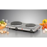 Rommelsbacher Doppelkochplatte ELTAC DK 29 edelstahl, 2.500 Watt, Kochflächen Ø 14,5cm / Ø 18cm