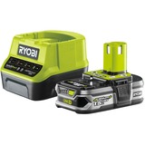 Ryobi 18 V Akku-Starterset RC18120-115 grün/schwarz, Ladegerät + Akku