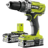 Ryobi ONE+ Akku-Schlagbohrschrauber R18PD3-215S, 18Volt grün/schwarz, 2x Li-Ionen Akku 1,5Ah