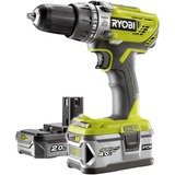 Ryobi ONE+ Akku-Schlagbohrschrauber R18PD3-242S, 18Volt grün/schwarz, 1x Li-Ionen Akku 2,0Ah, 1x Li-Ionen Akku 4,0Ah