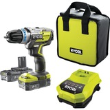 Ryobi ONE+ Akku-Schlagbohrschrauber R18PDBL-220S, 18Volt grün/schwarz, 2x Li-Ionen Akku 2,0Ah