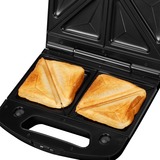 Severin 3in1 Sandwich-Toaster SA 2968, Sandwichmaker schwarz/edelstahl, 1.000 Watt, mit 3 Platten-Sets