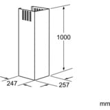 Siemens Kaminverlängerung LZ12250 Teleskopverlängerung 1000 mm für Wandesse