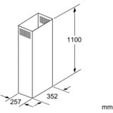 Siemens Kaminverlängerung LZ12285 edelstahl, 1100 mm