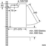 Siemens LE63MAC00 iQ100, Dunstabzugshaube silber