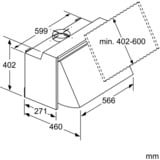 Siemens LE66MAC00 iQ100, Dunstabzugshaube silber