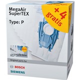 Siemens Staubsaugerbeutel MegaAir SuperTEX VZ123FP (12+3) Typ P 12 Stück +  3 Micro-Hygienefilter