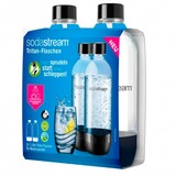 SodaStream Tritan-Flasche Duopack 1L, Trinkflasche transparent/schwarz