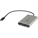Sonnet Adapter Thunderbolt 3 > Dual DisplayPort silber/schwarz, 30cm