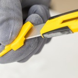 Stanley Cutter Metall-Kunststoff, mit Klinge 18mm, Teppichmesser gelb/schwarz