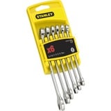 Stanley Ring-Maulschlüssel-Set Chrome, 6-teilig, Schraubenschlüssel mit Wandhalter