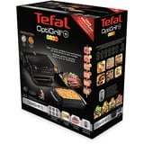 Tefal Optigrill+ Snacking & Baking GC7148, Kontaktgrill schwarz, 2.000 Watt