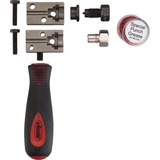 VIGOR Bördelgerät DIN für 4,75mm, 3-teilig, Bördel-Werkzeug rot, für Metall-Rohre, Bremsleitungen