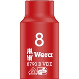 Wera VDE Zyklop-Steckschlüssel-Einsatz, 8mm, 3/8" rot/gelb, isoliert bis 1.000 Volt