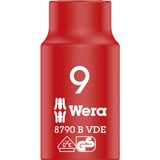Wera VDE Zyklop-Steckschlüssel-Einsatz, 9mm, 3/8" rot/gelb, isoliert bis 1.000 Volt
