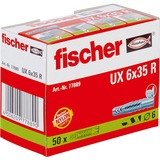 fischer Universaldübel UX 6x35 R  hellgrau, 50 Stück