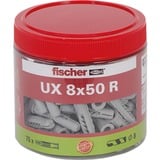 fischer Universaldübel UX 8x50 R, Dose hellgrau, 75 Stück