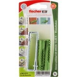 fischer Universaldübel UX GREEN 10x60 R WH K grün, 2 Stück, mit Winkelhaken