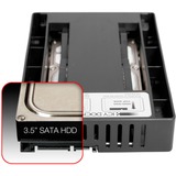 Icy Dock EZConvert Lite MB882SP-1S-3B DUAL, Einbaurahmen schwarz, Set aus 2x 2,5" zu 3,5" SATA/SAS SSD/HDD Konverter