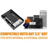 Icy Dock EZConvert Lite MB882SP-1S-3B DUAL, Einbaurahmen schwarz, Set aus 2x 2,5" zu 3,5" SATA/SAS SSD/HDD Konverter