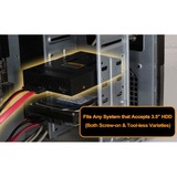 Icy Dock EZConvert MB882SP-1S-2B, Einbaurahmen schwarz, 2,5" zu 3,5" SATA/SAS SSD/HDD Konverter