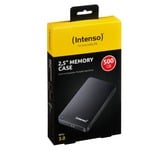 Intenso Memory Case 2,5" 500 GB, Externe Festplatte schwarz, Micro-USB-B 3.2 (5 Gbit/s)
