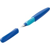 Pelikan Füllhalter Twist Deep Blue, Füllfederhalter blau, Schachtel mit 1 Füller inkl. Tintenpatrone, Federbreite F