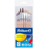 Pelikan Pinsel Starter-Set PL10/SB Sort holz/silber, 10 Stück