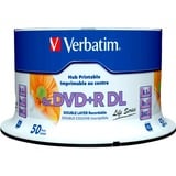 Verbatim DVD+R DL 8,5 GB, DVD-Rohlinge 8fach, 50 Stück, bedruckbar