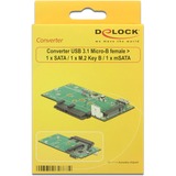 DeLOCK Konv.USB 3.1>1x SATA/M.2/msata, Konverter 