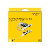 DeLOCK PCI Express Karte zu 2 x Seriell RS-232 + 1 x Parallel IEEE1284, Schnittstellenkarte 
