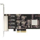 DeLOCK PCIe x4 Gigabit LAN 4x RJ45, LAN-Adapter 