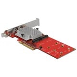 DeLOCK PCIe x8>2x int. NVMe M.2 Key M LP, Adapter 